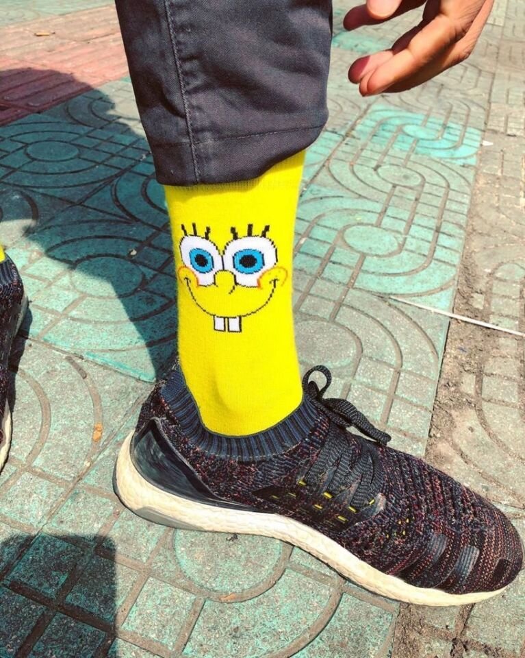 Sunger Bob Karakterli Kolej Çorap