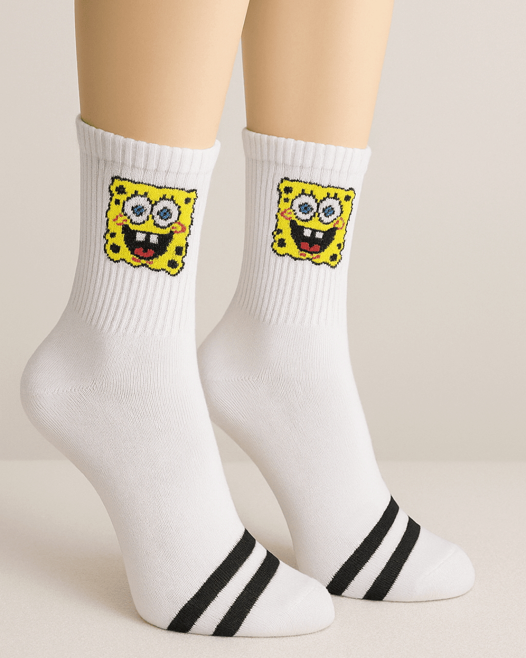 Sünger Bob Desenli Kolej Çorap